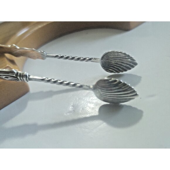 Sterling Silver Apostle Sugar Tongs clam shape bowls 1907 -  William Devenport - Picture 9 of 10